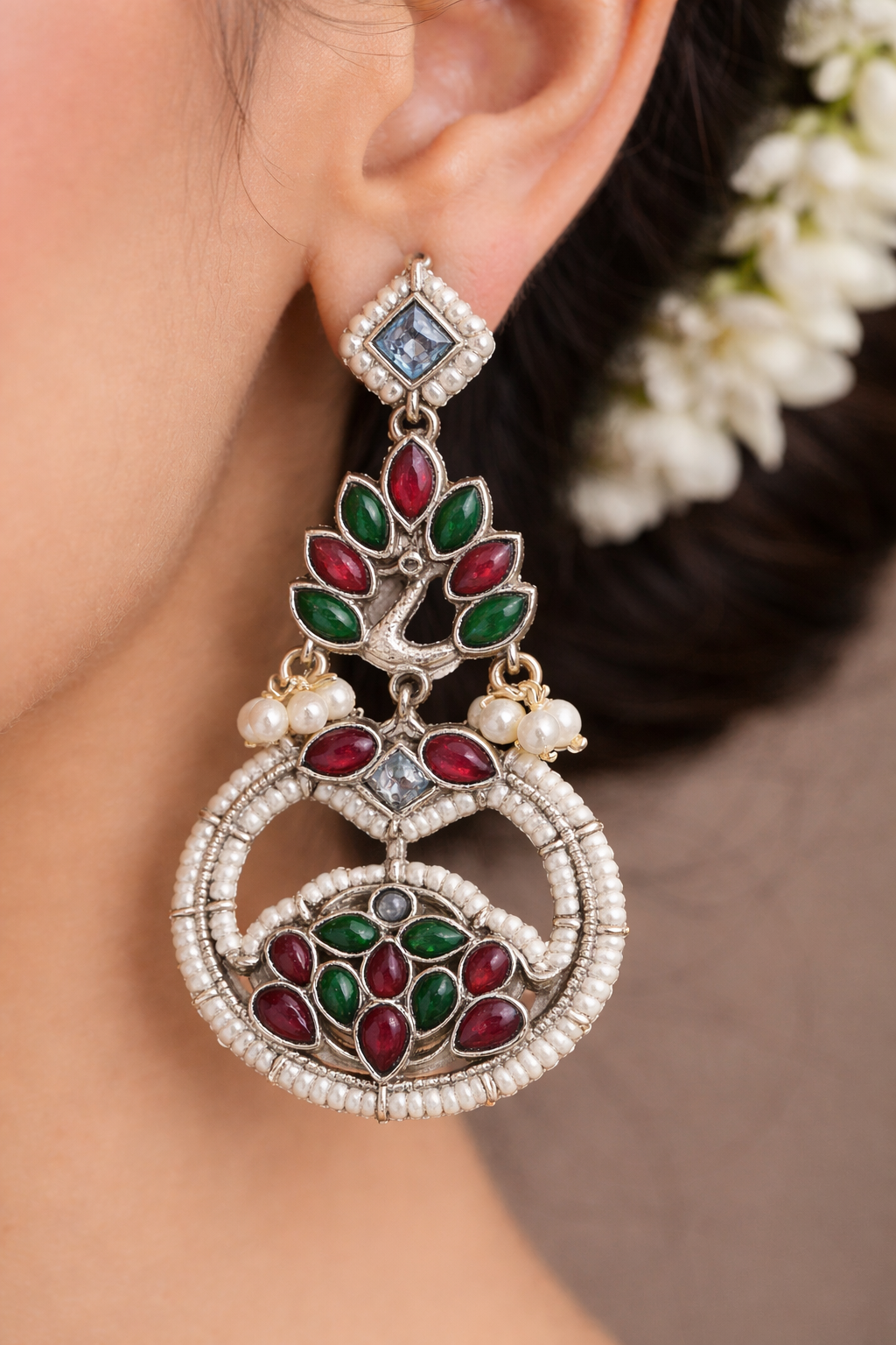 Peacock earring