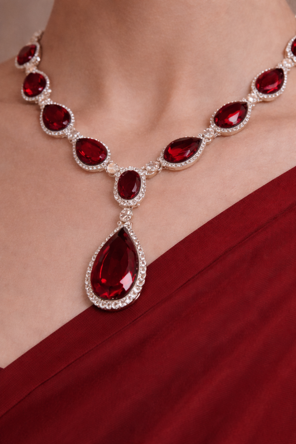 Royal Crimson Teardrop Set