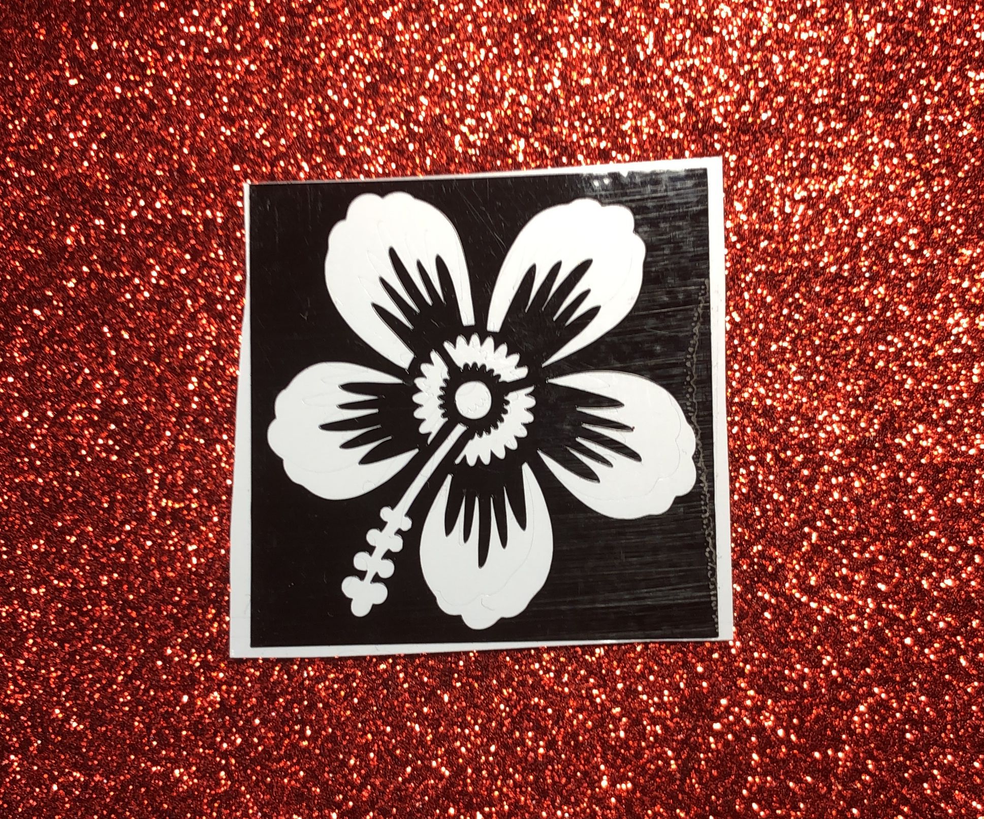 Hibiscus Mehndi Tattoo Sticker