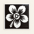Hibiscus Mehndi Tattoo Sticker actual stencil design on white backing, displayed against a cleaned ivory background.