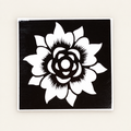 Lotus Grace Mehndi Tattoo Sticker actual stencil design on white backing, displayed against a cleaned ivory background.